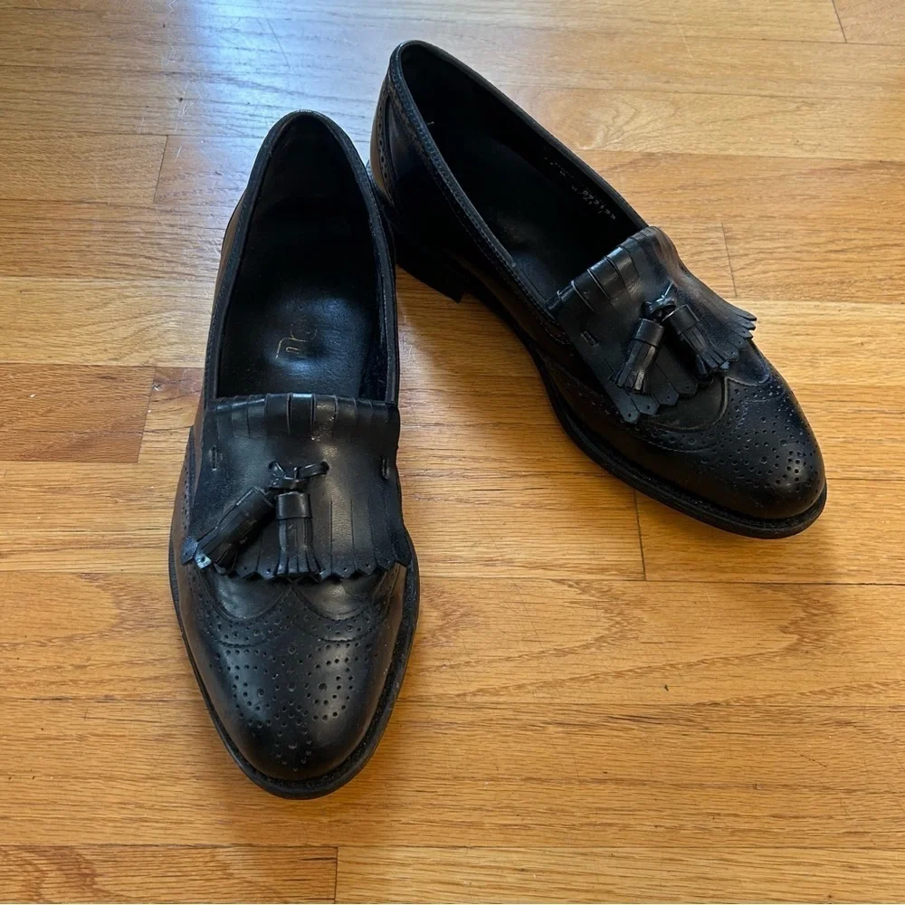DEXTER Men’s Leather Tassel Dress Loafers in Black